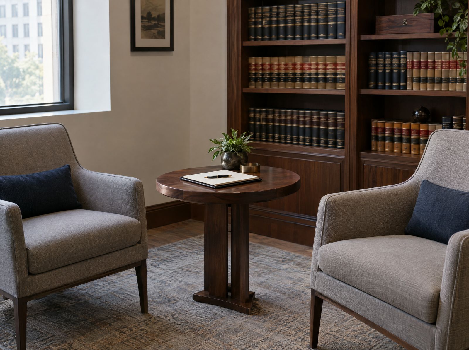 A quiet client meeting room